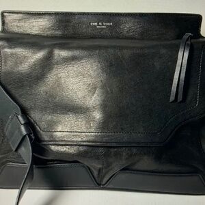 Rag & Bone Pilot Black Leather Satchel Bag